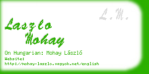 laszlo mohay business card