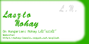 laszlo mohay business card